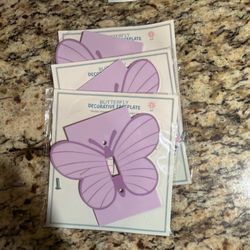 Butterfly single toggle switch wall plate