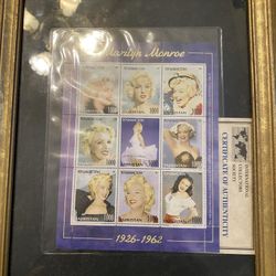 Marilyn Monroe Stamps 1926 To 1962 Excellent Condition Comes With The Letter Of Authenticity South Philly 