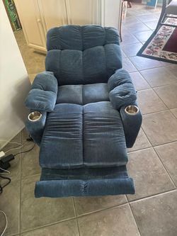 Large reclining chair, sit to stand with two cupholder 35 inches wide $350