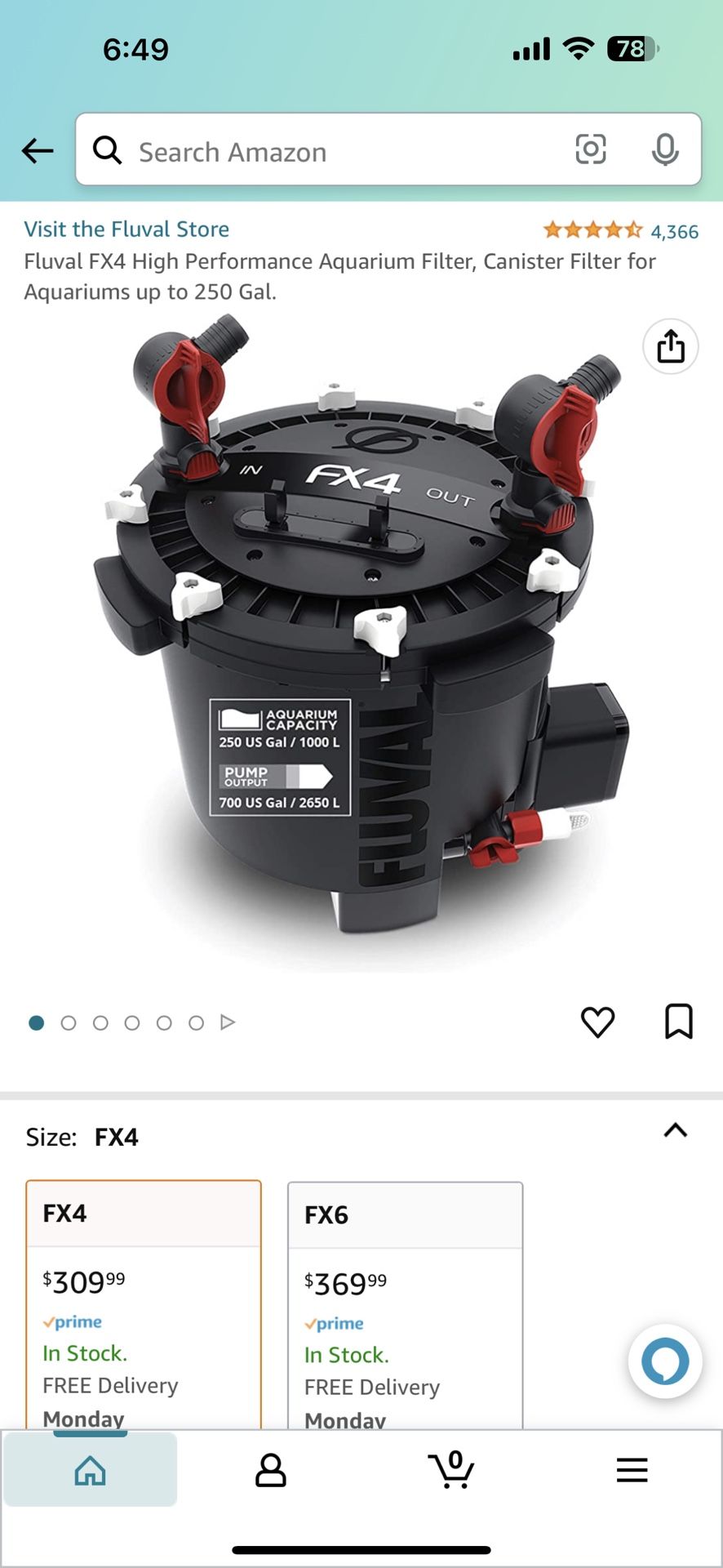 Fluval FX4 canister filter