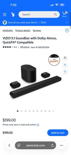 Vizio sound bar