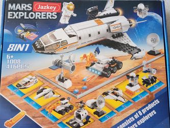 Jazkey- Mars Explorer 8 in 1 Building Block Set