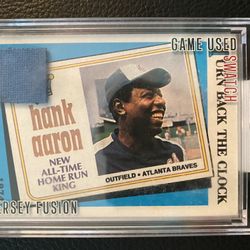 Hank Aaron 2021 Jersey Fusion All Sports Edition GAME USED JERSEY(SEALED) ⚾️