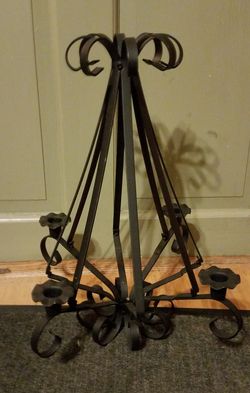 Wrought iron candle holder