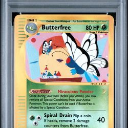Butterfree #38 Reverse Holo Expedition 2002 Pokemon - PSA 7