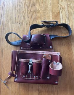 Leather Tool Belt Pouch with Belt