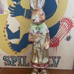 Vintage Faux Foil Chocolate Easter Rabbit