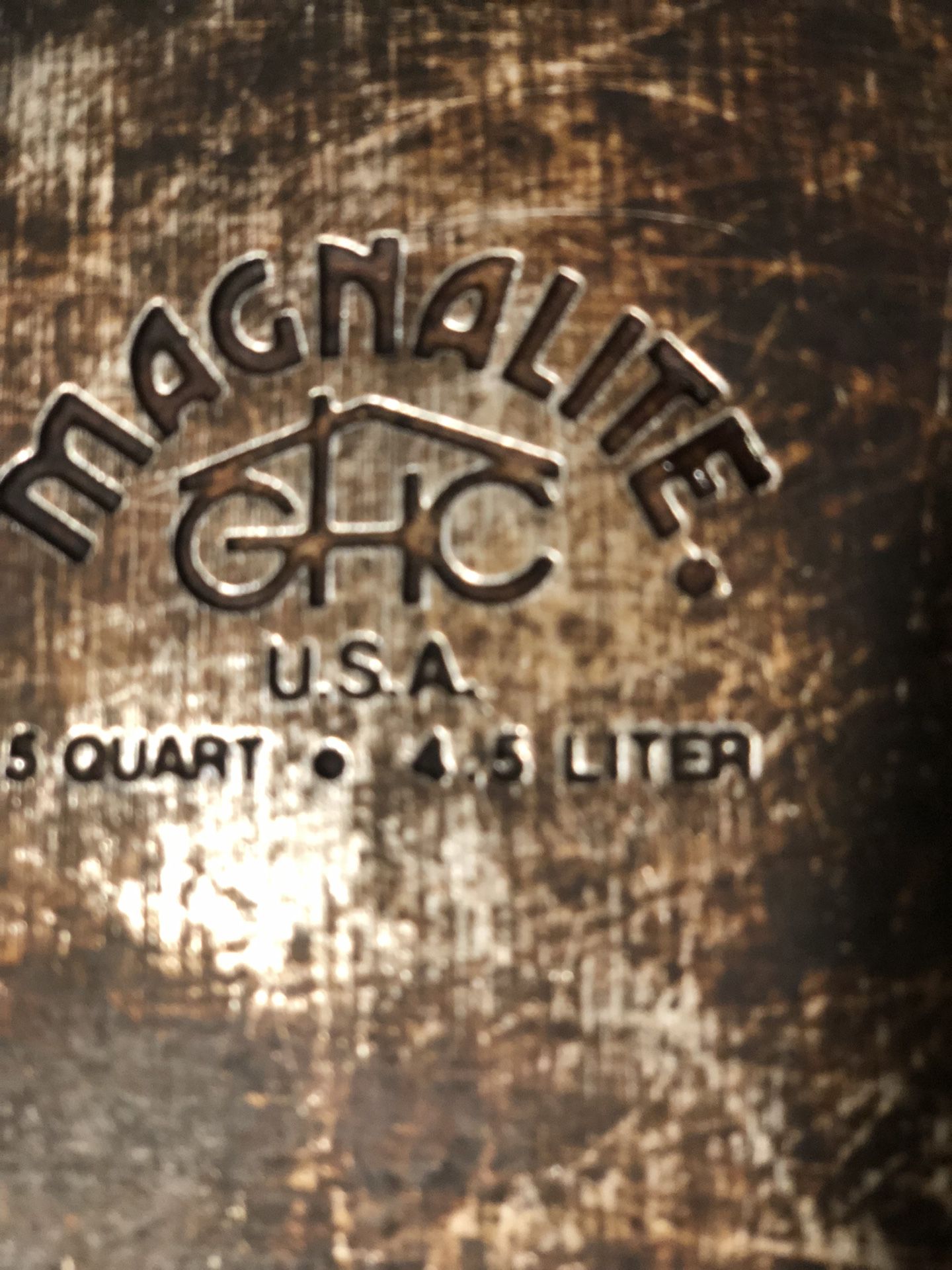 magnalite, Dining, Vintage Magnalite Ghc 55 Anodized Aluminum Roasting  Pan Dutch Oven Lid Usa