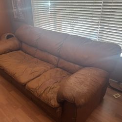 Two Big Leather Couches 
