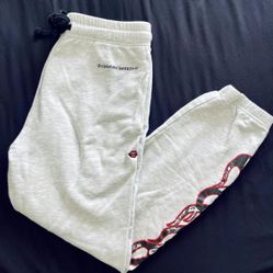 Chrome Hearts Matty Boy Flame Brain Grey Joggers (Authentic)