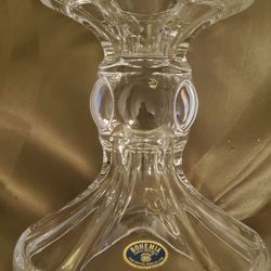 Bohemian 24% lead crystal candleholder