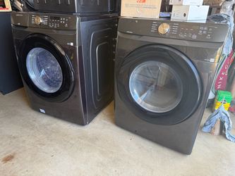 Samsung Front Load Washer & Electric Dryer Set – Black – $650 OBO