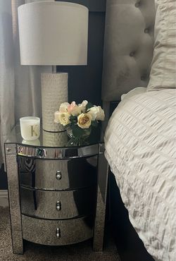 2 Mirrored Nightstands -3 Drawer