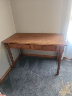 Wood desk/ vanity