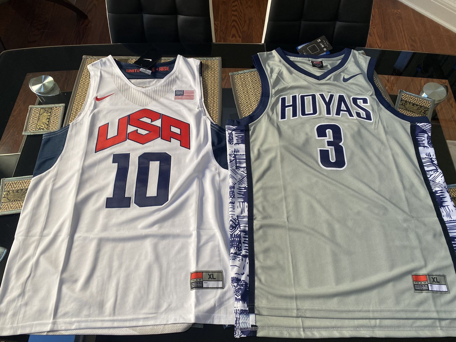 Kobe Bryant Dream Team & Iverson Hoyas Size XL Both