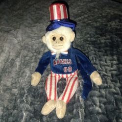 Ty Beanie Baby - Rally Doodle Dandy (Monkey) - Los Angeles Angels Baseball Event Exclusive