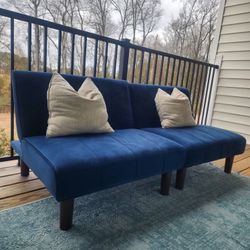 Safavieh Home Astoria Modern Navy Foldable Futon Sofa Bed