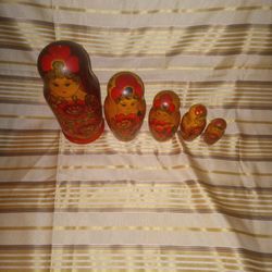 Set Of Wooden Dolls
