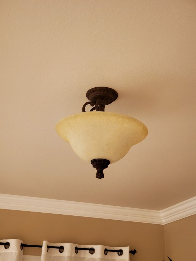 OIL-RUBBED BRONZE 3-LIGHT CEILING LIGHTS