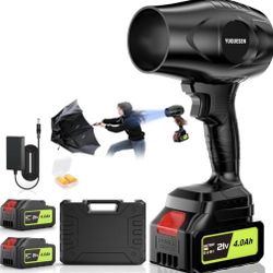 Cordless Leaf Blower 990,000 RPM - 21V Electric Leaf Blower with 4.0Ah Battery & Charger - Ultra Lightweight Handheld Blower for Patio, Garden, Drivew