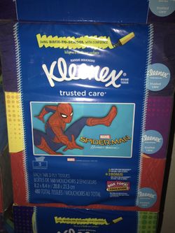 Kleenex tissues boxes