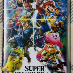 Super Smash Bros Ultimate Mario Nintendo Switch Game Tested/Works With Case