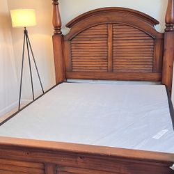 Custom-made Bed with Teak Wood. 