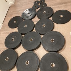 425lbs of Black Matte Bumper Plates