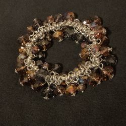 Clusters Of Solid Crystals On A Stretch Band Bracelet …Sparkly