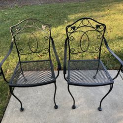 Vintage Wrought Iron Chairs