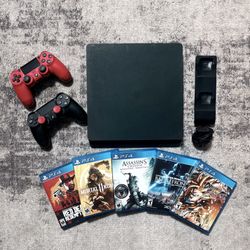 Playstation 4 (PS4) includes 5 games , charging station & 2 controllers‼️