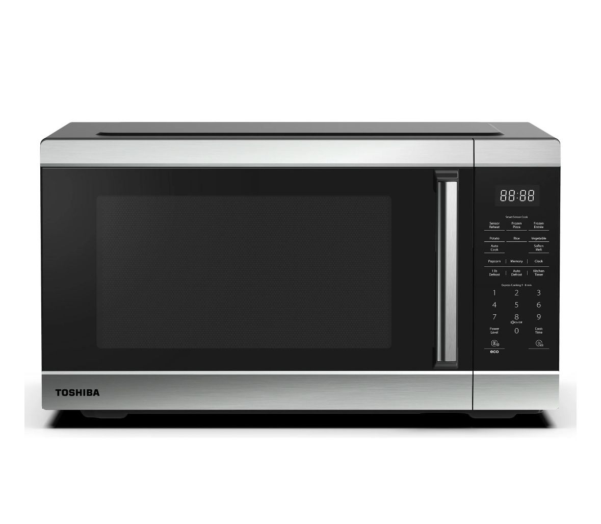 Toshiba 2.2 cu. ft. Microwave Oven with Even Cooking Inverter Technology, 1200 Watts, LCD Display and Smart Sensor, Stainless Steel, New, WSI-EM22AST
