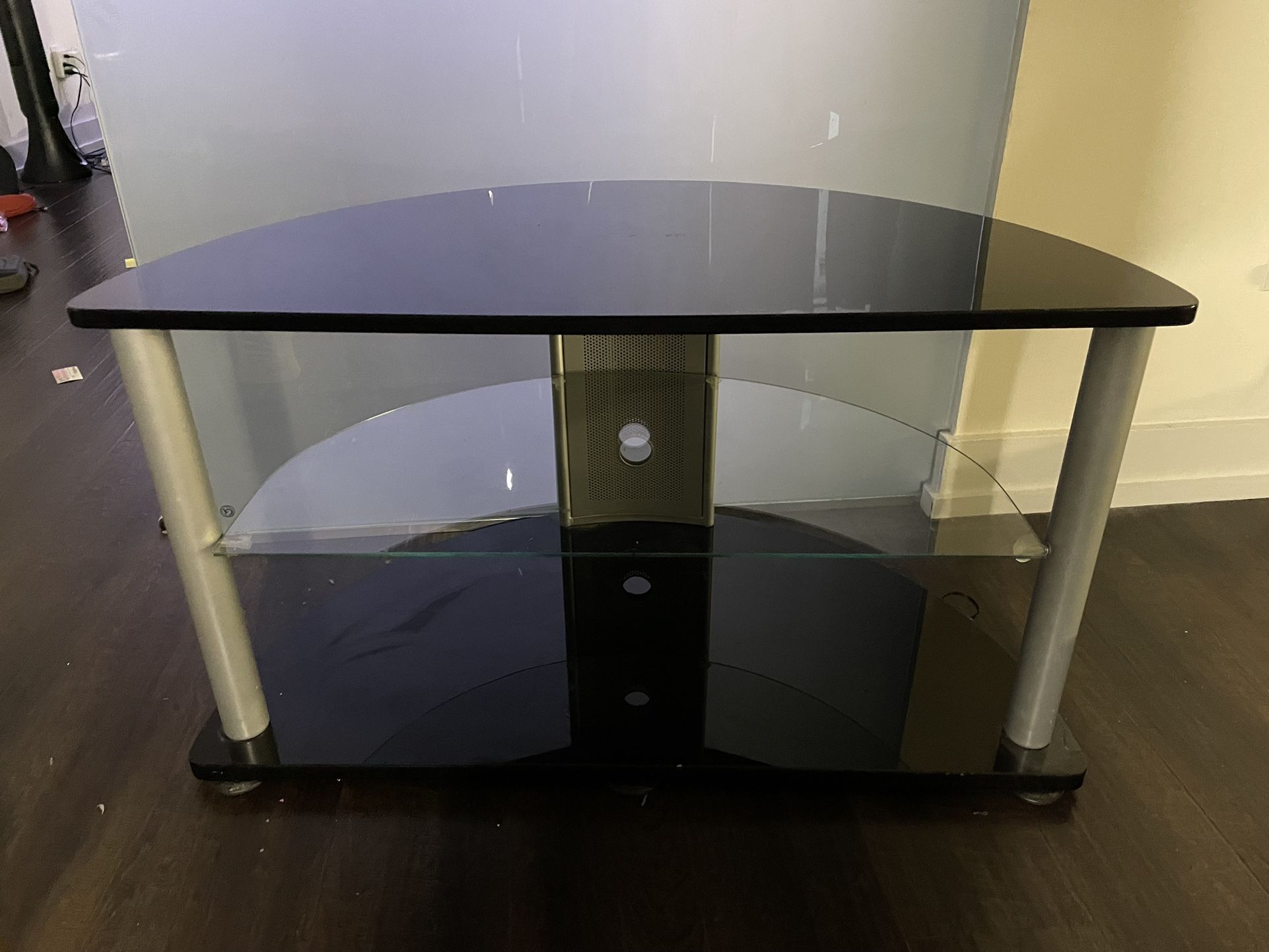 Tv stand With Glass shelving 