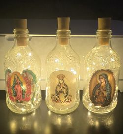 Virgin Mary Bottles Light