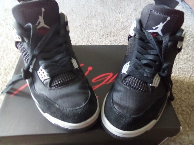 Jordan 4 Black Canvas Sz 11