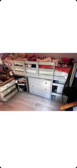 Bed and desk for kids