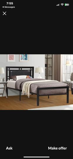 Twin Metal Bedframe With Mattress 