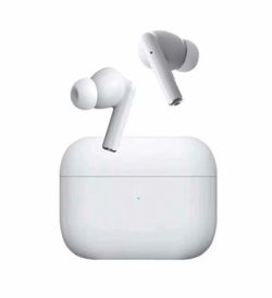 Wireless Bluetooth Earbuds, Smart Touch, Charging Case, Built-In Mic, White