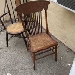 Antique Oak side chair 