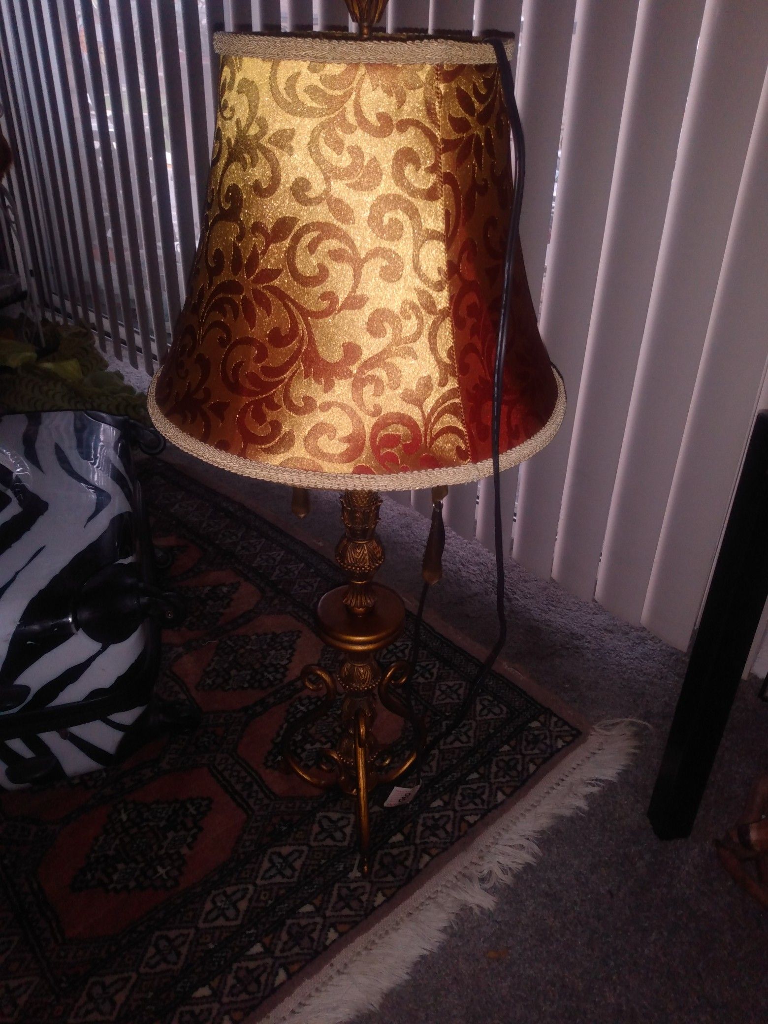 Table lamp fabric shade 32"H