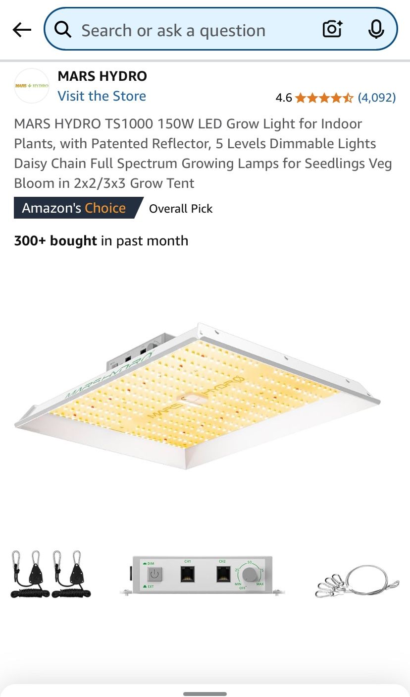 Mars Hydro TS1000 150w LED grow light