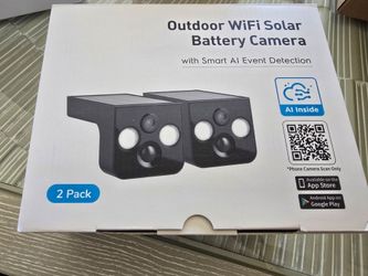 Solar Security Cameras Wireless Outdoor, 2K Solar Powered WiFi Camera