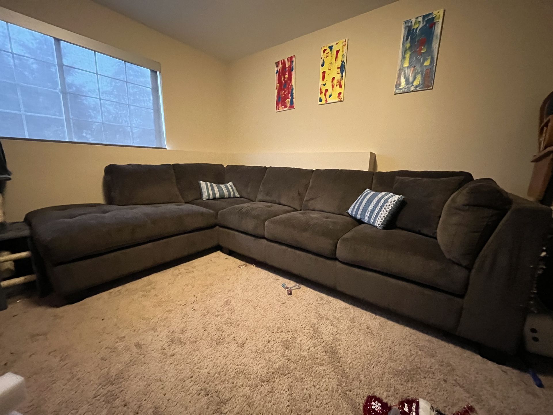 X-Large Grey Sectional Couch
