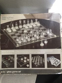 5 in 1 glass game set