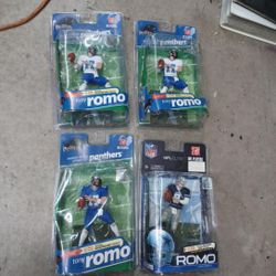 4 Tony Romo McFarlane  toy figures 4 for $20 *plastic crushed*
