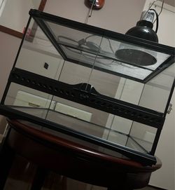 Glass reptile tank