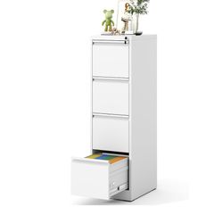 V-File Cabinet, Vertical File Cabinets with Lock for Home Office,Heavy Duty Office Steel Filing Cabinet for Hanging Letters/Legal/A4, Assembly Require