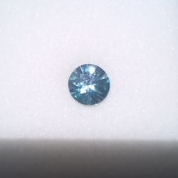  Round Diamond Cut Blue Zircon 
