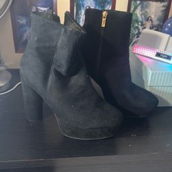Black Tall Boots Size 8 1/2