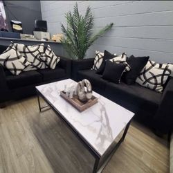 Black Sofa And Loveseat 